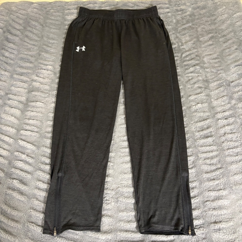 Under Armour HeatGear Loose Fit Athletic Pants Gray Mens Large AT007